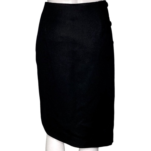 NWT Maiyet Black Beaded Silk and Wool Asymmetrical Hem Skirt - Sz FR 36 or US 4 - Picture 4 of 9